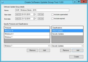 SCCM Create Software Updates Group Tool