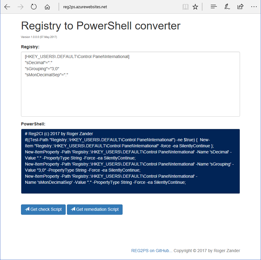 Registry to PowerShell Converter