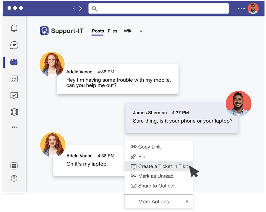 Import Tikits from a Message