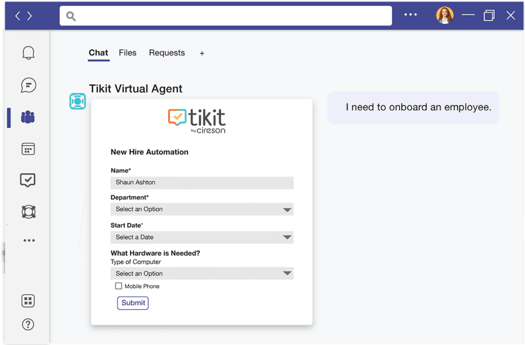 Human Resources 3 TVA New Hire Custom Form