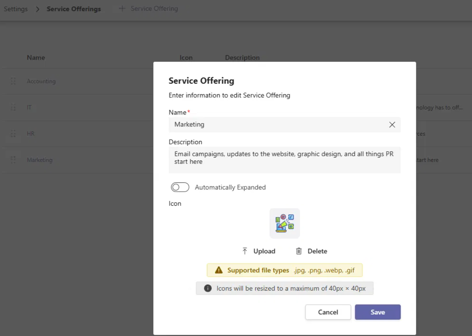 Introducing Visual Service Catalog 9 customize service offerings