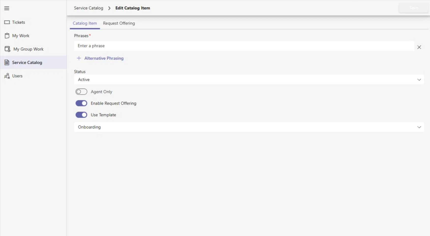 Introducing Visual Service Catalog 3 enable request offering