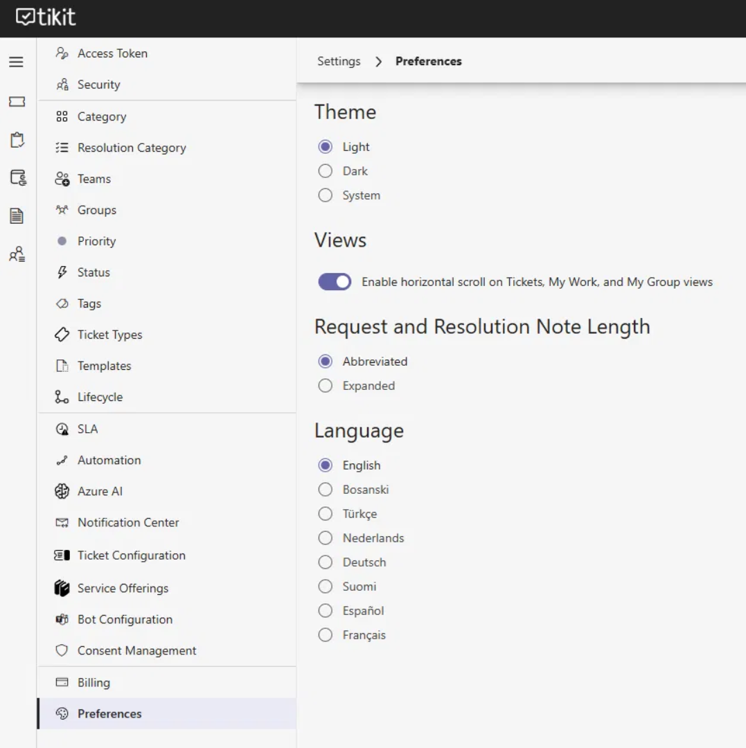 Introducing Visual Service Catalog 11 preferences