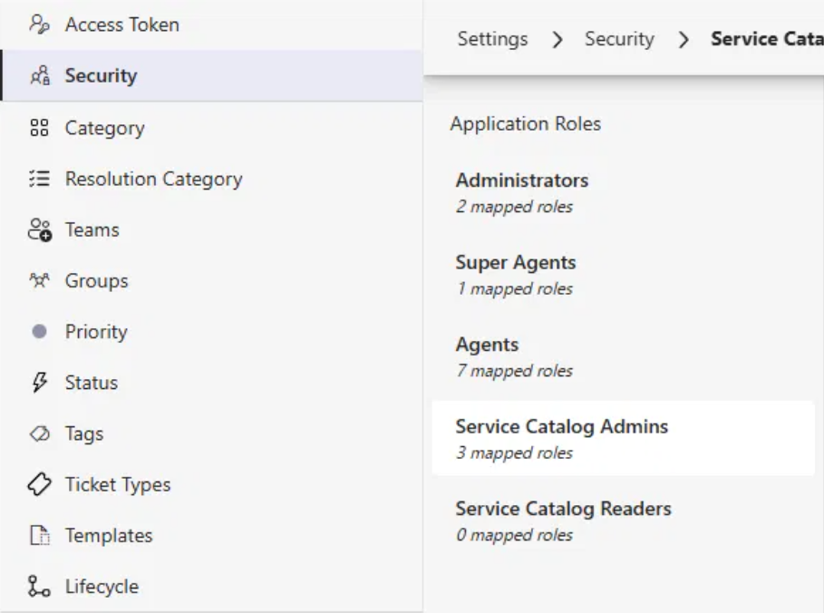 Introducing Visual Service Catalog 5 updated security roles