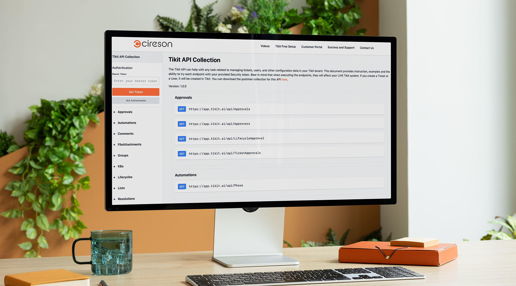API Documentation site for Tikit by Cireson