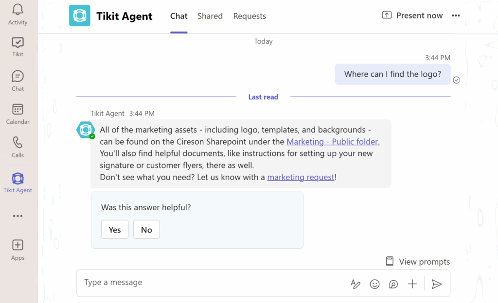 TVA Tikit Virtual Agent Ai Powered