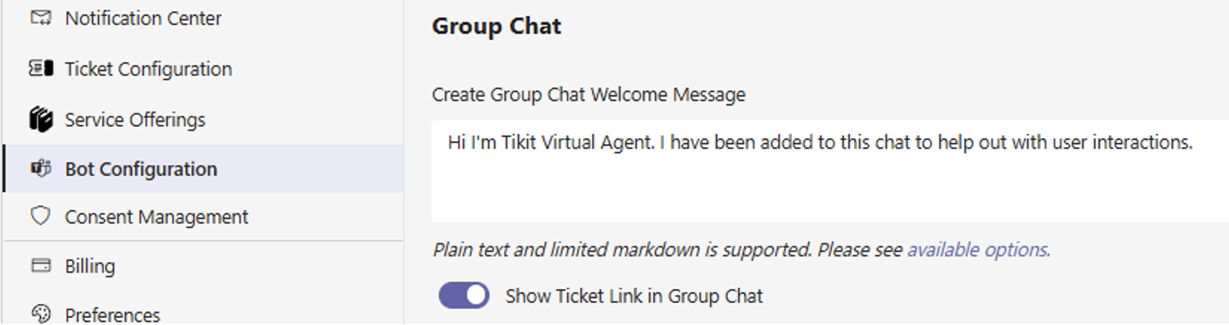 3 Set Tikit bot Group Chat introduction